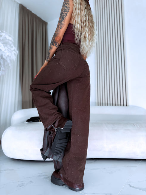 "MET GALA HM6765-2" džinsa bikses - CHOCO